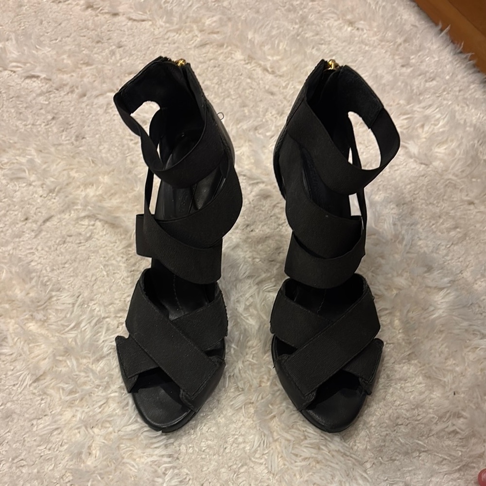 BCBG Black Strappy Women's Heels